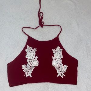 Brand: Zaful, size: s, red crop top